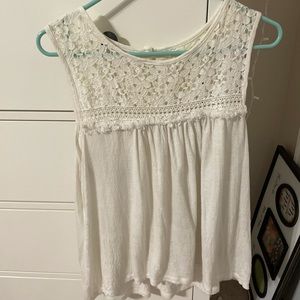 Soft white blouse/tank top.